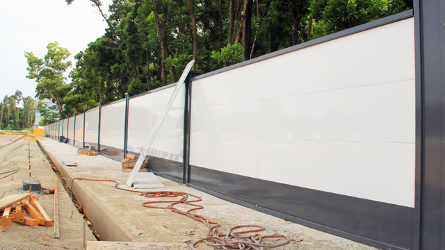 烤漆鋼圍擋半龍骨a款-建筑工地施工圍擋-A/B/C類圍擋-深圳市大通建材有限公司鋼圍擋生產定制廠家